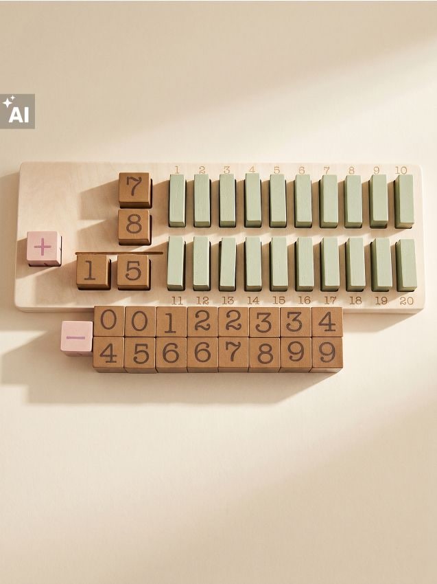 Sinsay - Abac din lemn cu tablă pentru numărat 42 pack - multicolor