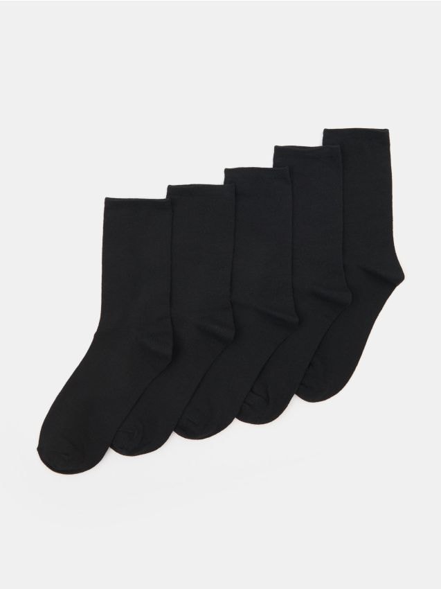 Sinsay - Základné ponožky 5 balenie - čierna