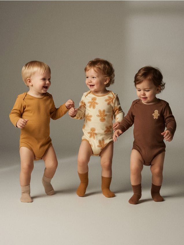 Sinsay - Set de 3 body-uri - crem