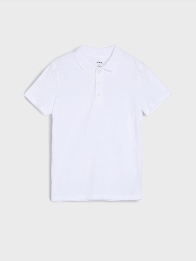 Sinsay - Tricou Polo - alb