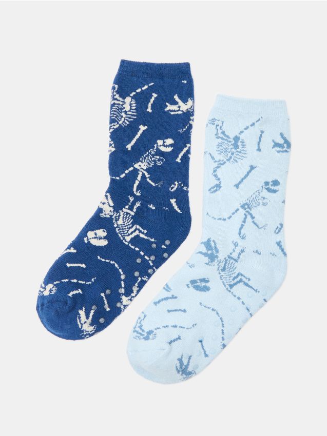 Sinsay - Set de 2 perechi de șosete cu dinozauri cu bumbac - multicolor