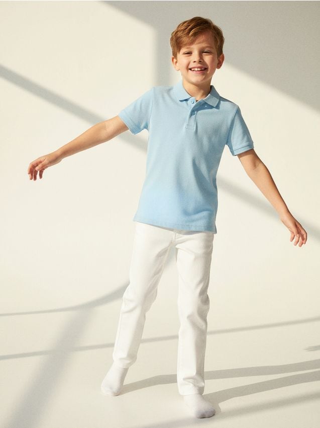 Sinsay - Tricou Polo - light blue