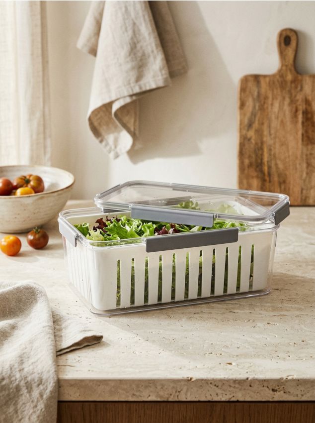 Sinsay - Recipient pentru alimente cu insert și capac - gri-închis