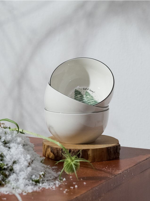 Sinsay - Misky so zimným motívom 2 balenie - viacfarebná