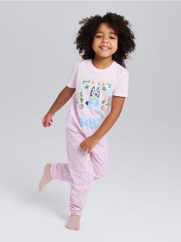 Sinsay - Piżama dwuczęściowa Bluey - różowy