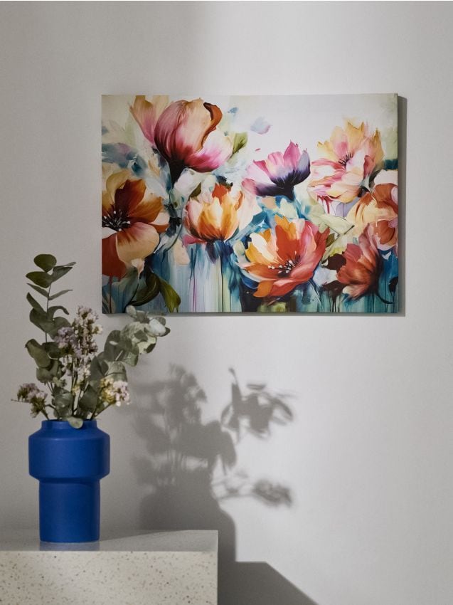 Sinsay - Pictură cu flori - multicolor