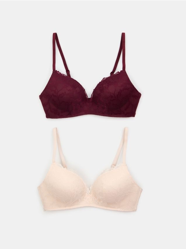 Sinsay - Sutiene cu burete fără sârmă 2 pack - multicolor