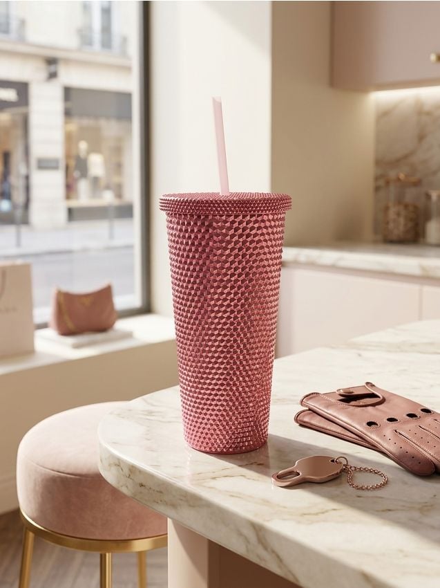 Sinsay - Cană cu capac și pai - roz