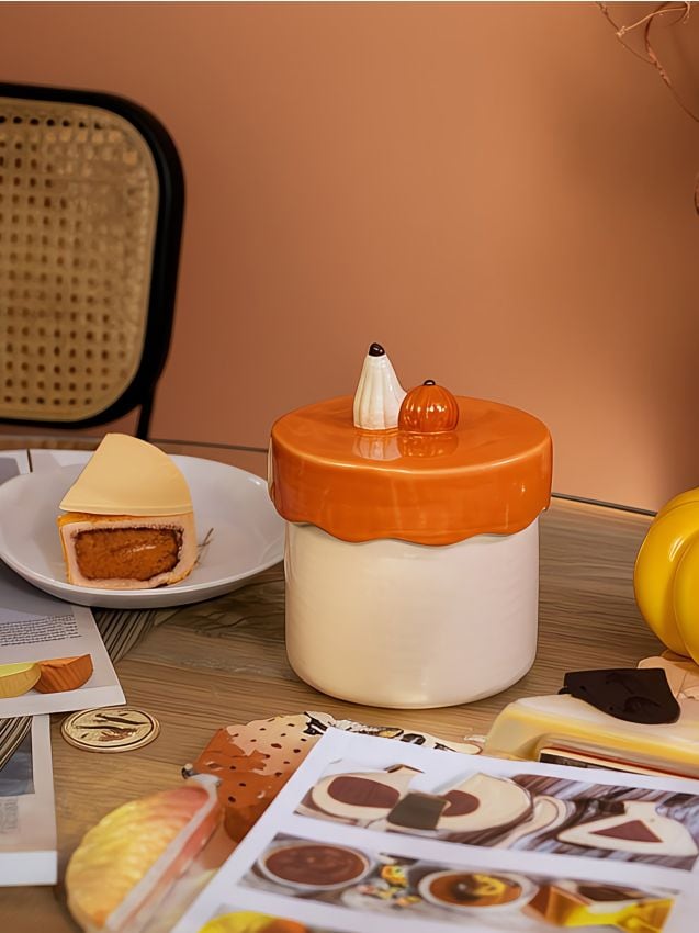Contenitore decorativo con coperchio - multicolor