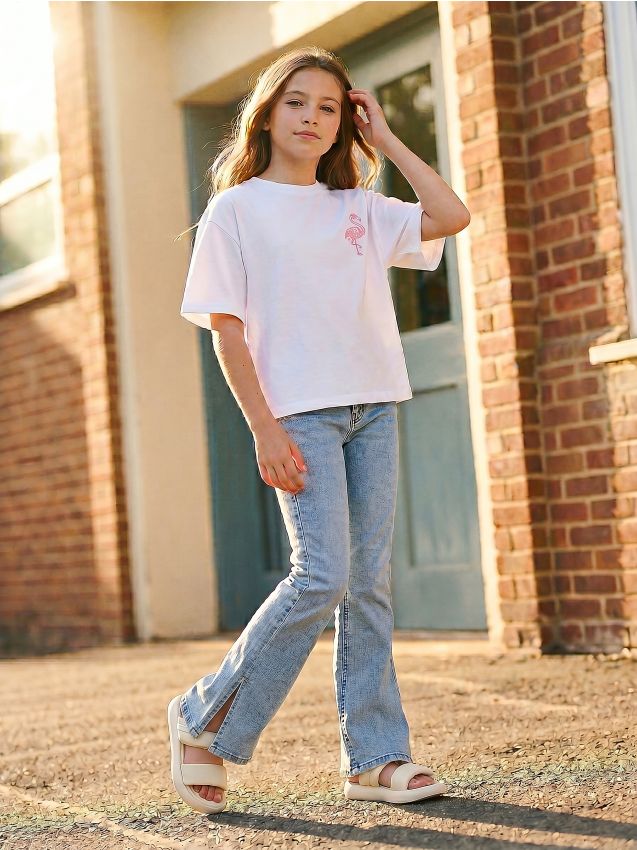 Sinsay - Jeansy flare mid waist - niebieski