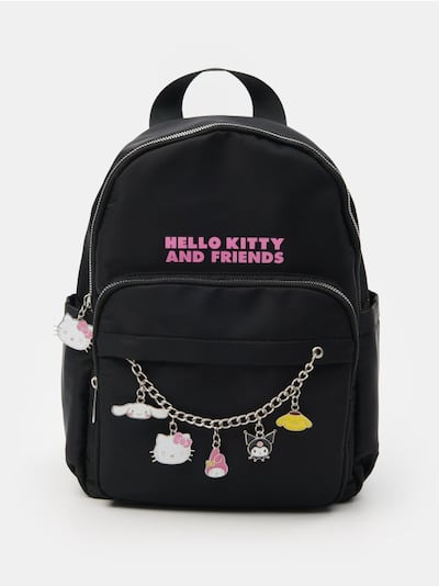 Rucsac cu lanț subțire și brelocuri Hello Kitty