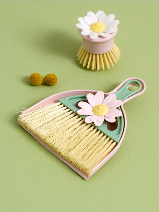 Sinsay - Set făraș și mătură - roz-pastel