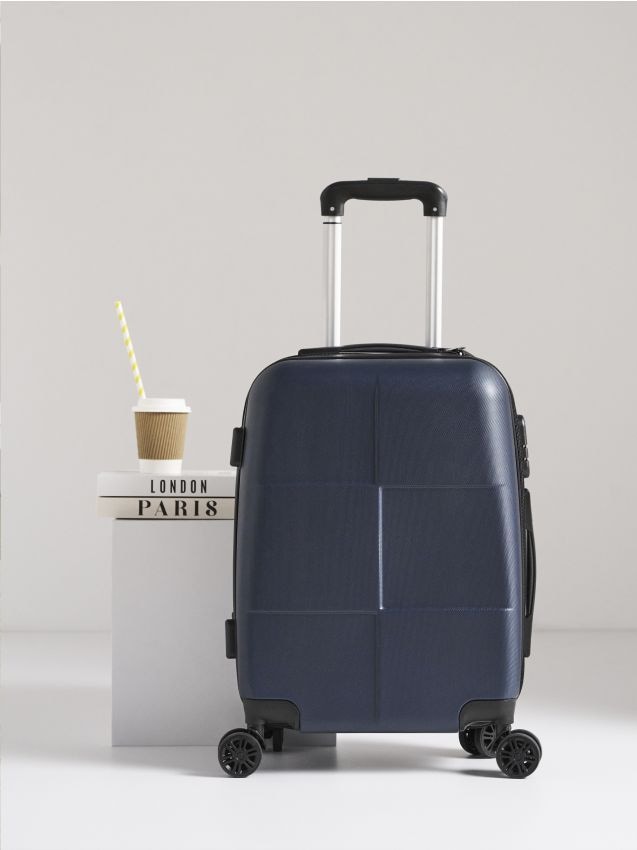 Sinsay - Valiză de călătorie rigidă cu roți - bleumarin