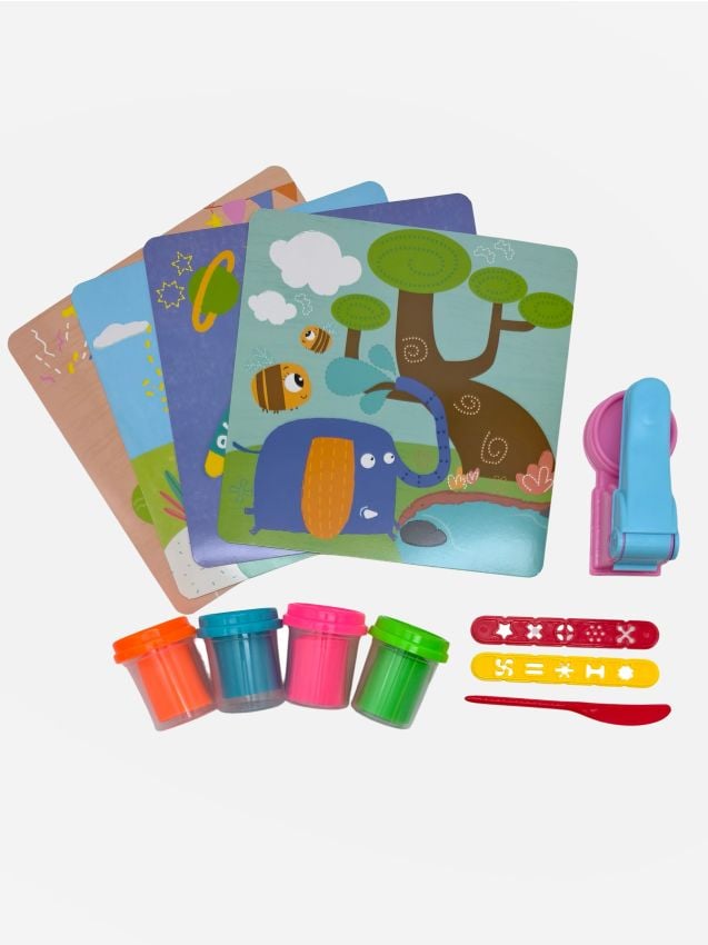 Sinsay - Set creativ cu plastilină și cartonașe - multicolor