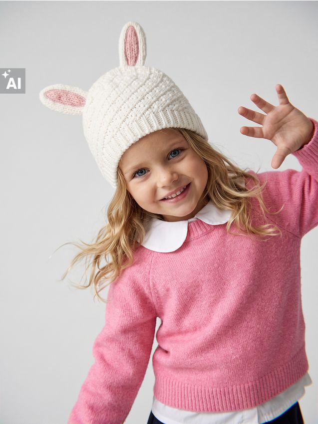 Sinsay - Căciulă beanie cu elemente 3D și bumbac - multicolor