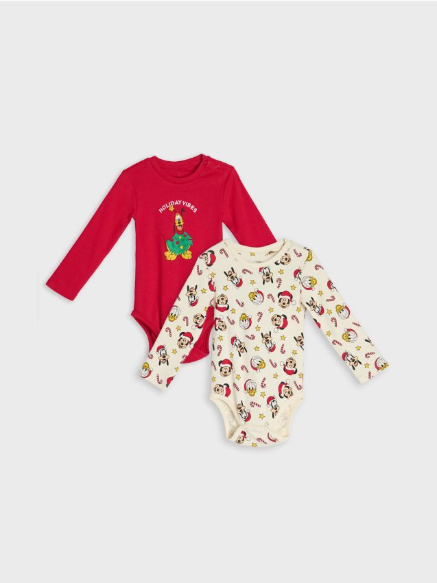 Sinsay - Set de 2 body-uri Mickey Mouse - roșu