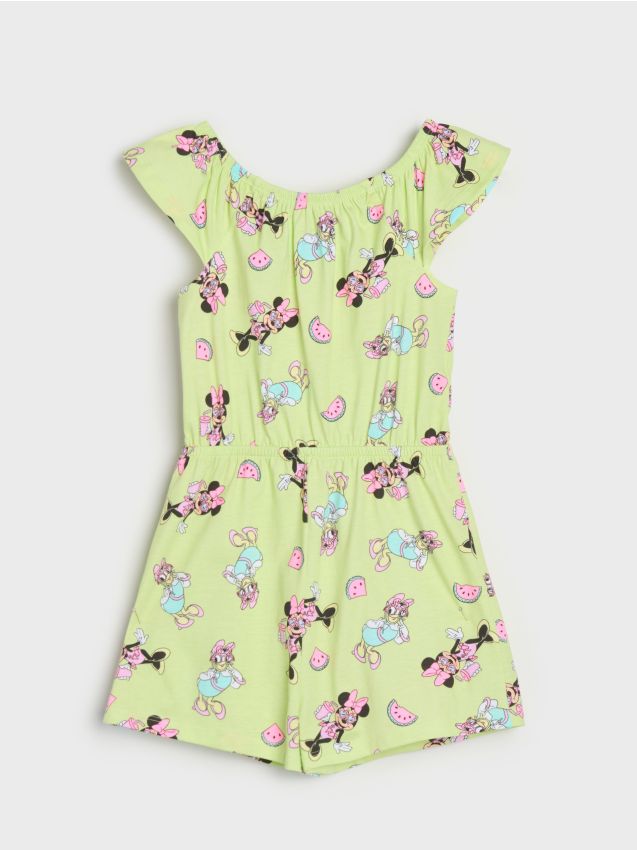 Sinsay - Salopetă Minnie Mouse - galben-verzui