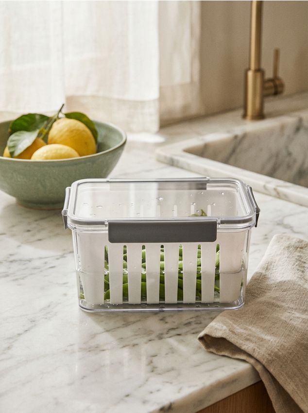 Sinsay - Recipient pentru alimente cu insert și capac - gri-închis