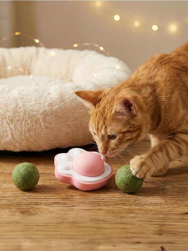 Sinsay - Jucărie pentru pisici cu două bile de cimbrișor pentru pisici - roz-pastel