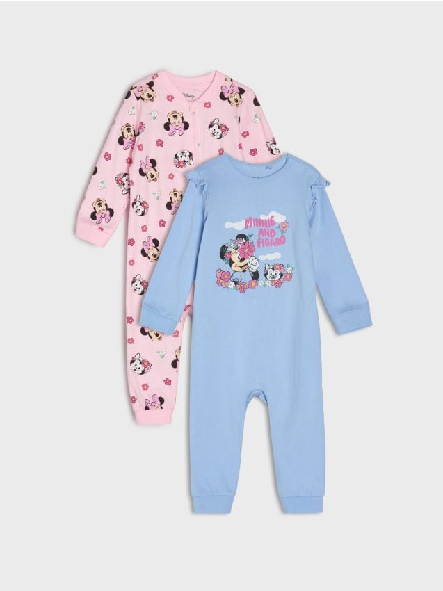 Sinsay - Set de 2 salopete din bumbac Minnie and Figaro - light blue
