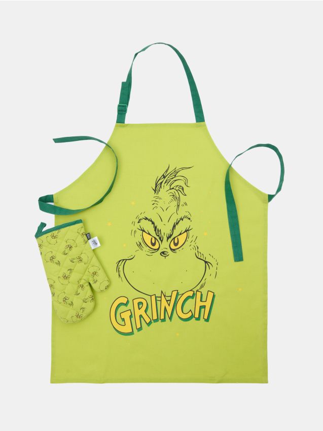 Sinsay - Zástera a kuchynská rukavica Grinch - viacfarebná Sinsay - Zástera a kuchynská rukavica Grinch - viacfarebná