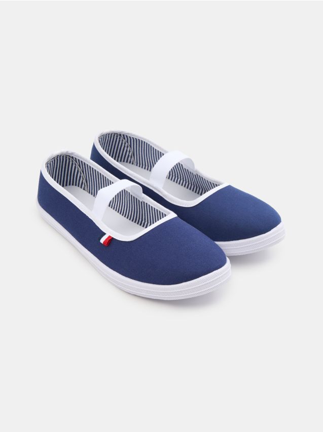 Sinsay - Balerini cu bandă elastică - bleumarin