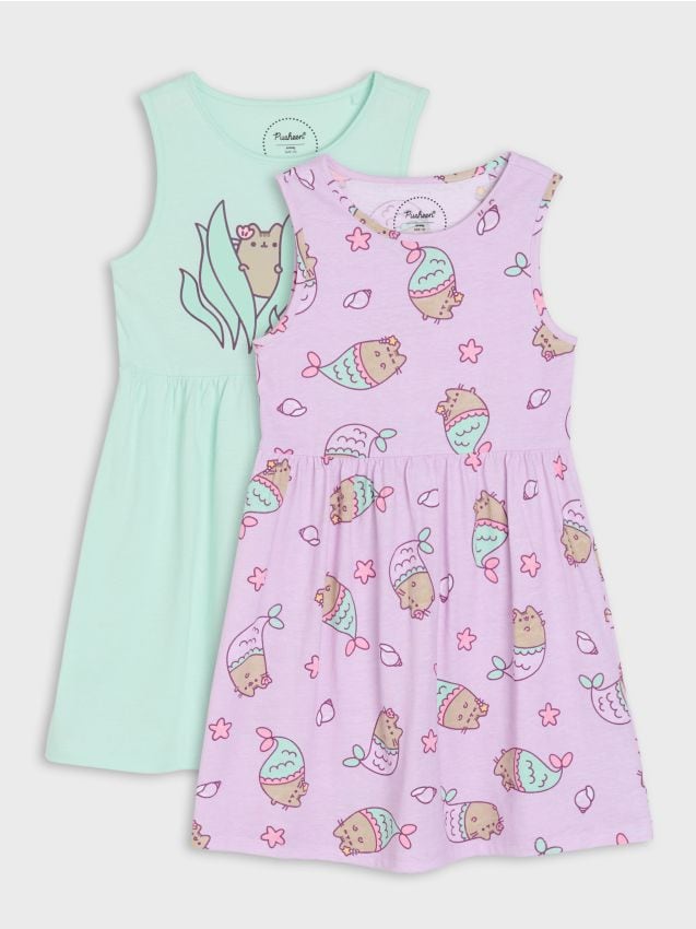 Sinsay - Set de 2 rochii Pusheen the Cat - lavand