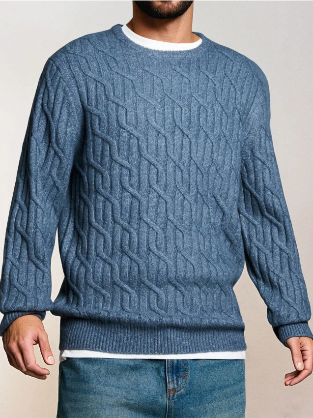 Sinsay - Sveter s ozdobným vzorom - sivomodrá