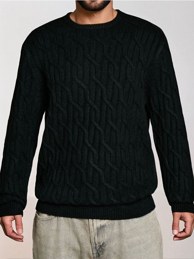 Sinsay - Sveter s ozdobným vzorom - čierna