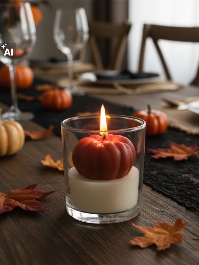 Sinsay - Lumânare parfumată în pahar Pumpkin Cream Brule - portocaliu