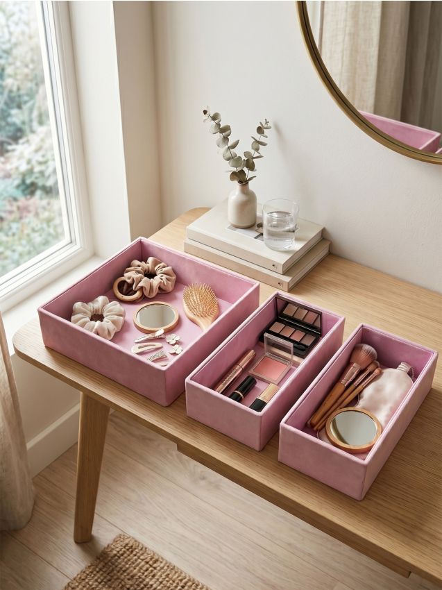 Sinsay - Set organizatoare 3 pack - roz-pastel