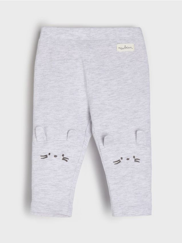 Sinsay - Colanți din bumbac - gri deschis