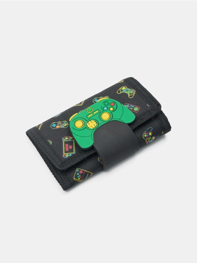 Sinsay - Portofel cu arici cu motiv de gaming - multicolor