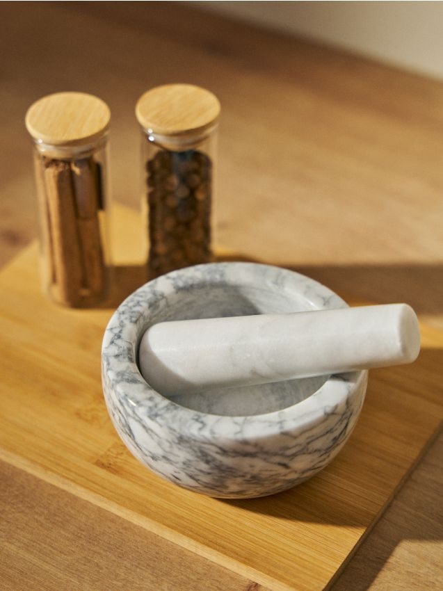 Sinsay - Mojar cu model marmorat - gri-închis