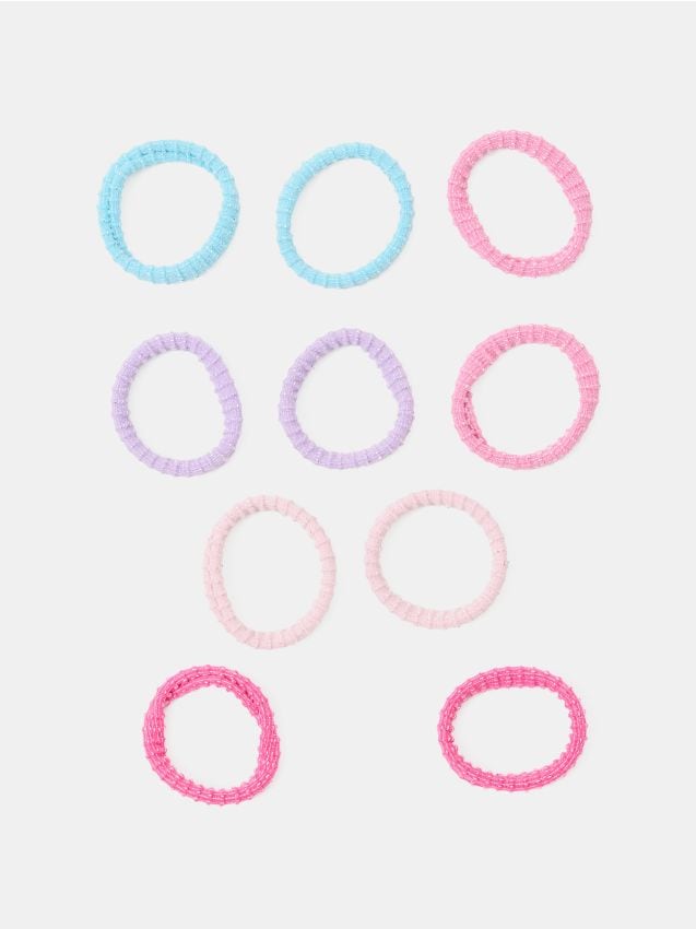 Sinsay - Set de 10 de elastice de păr - multicolor