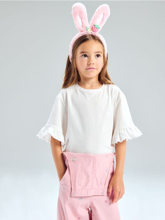 Sinsay - Bluză din bumbac cu broderie - crem