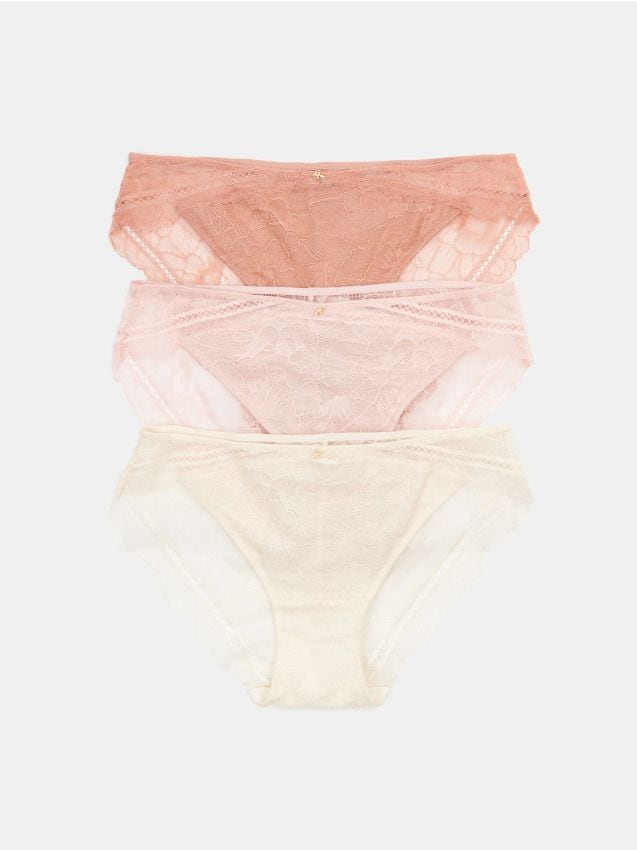 Figi z koronką 3 pack - SINSAY