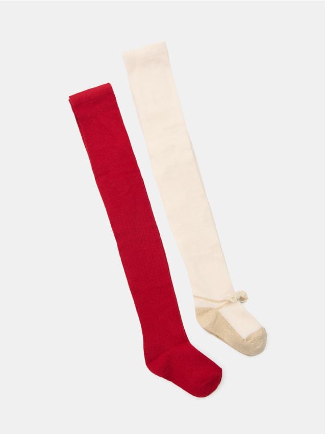 Sinsay - Colanți Din Bumbac 2 Bucăți - multicolor