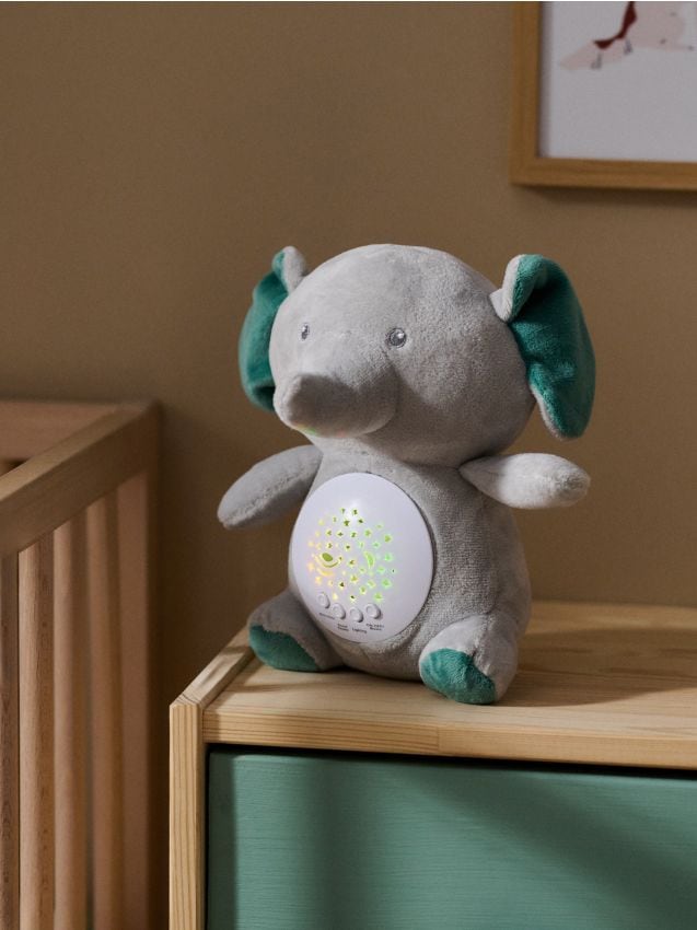 Sinsay - Projektor v tvare slona, ktorý vydáva zvuky - svetlošedá