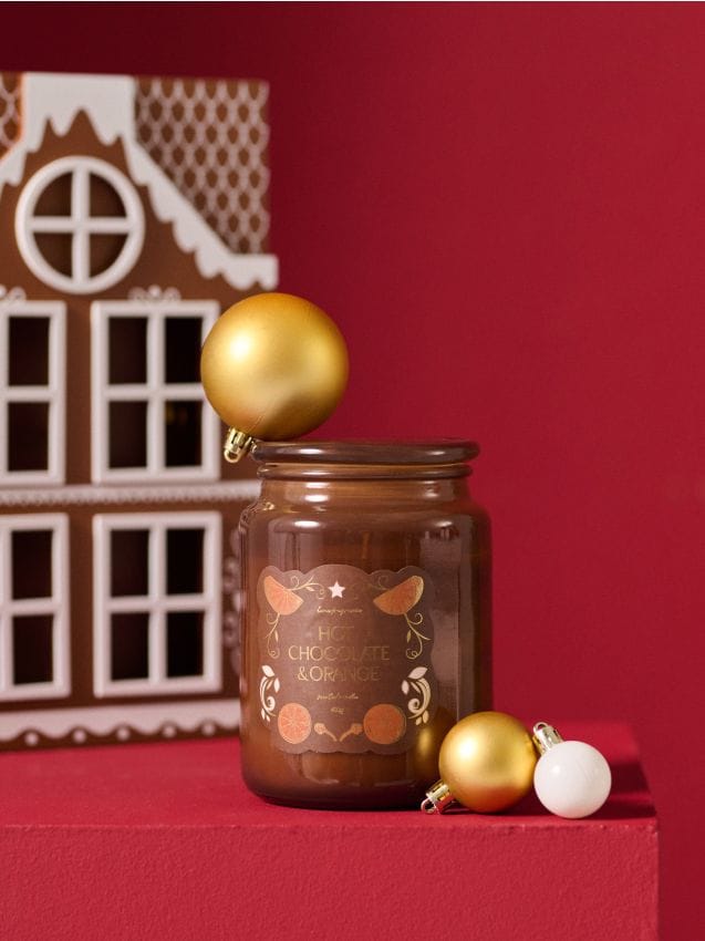 Sinsay - Sviečka Hot Chocolatte & Orange - tmavohnedá