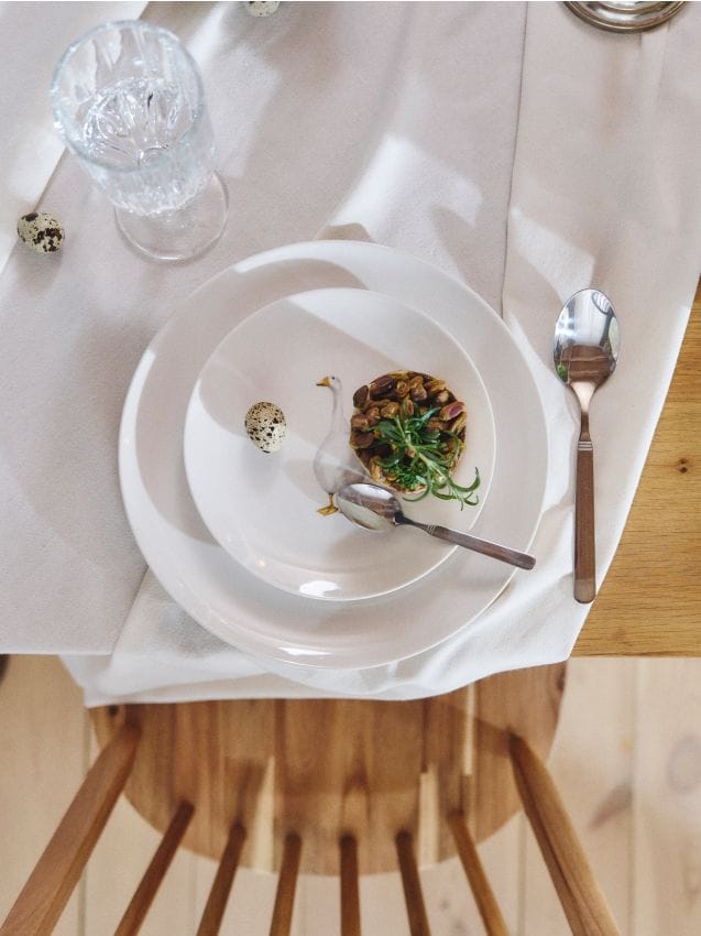 Sinsay - Farfurii ceramice set 2 bucăți - alb