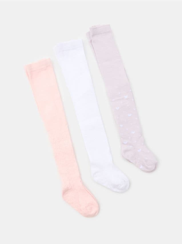 Sinsay - Dresuri cu bumbac și motiv cu inimioare 3 pack - multicolor
