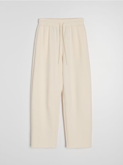 Dresowe spodnie barrel z dzianiny scuba