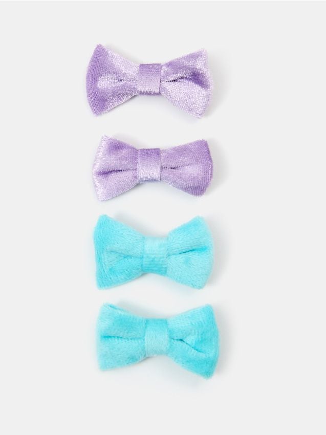 Sinsay - Clame de păr în formă de fundiță 4 bucăți - multicolor