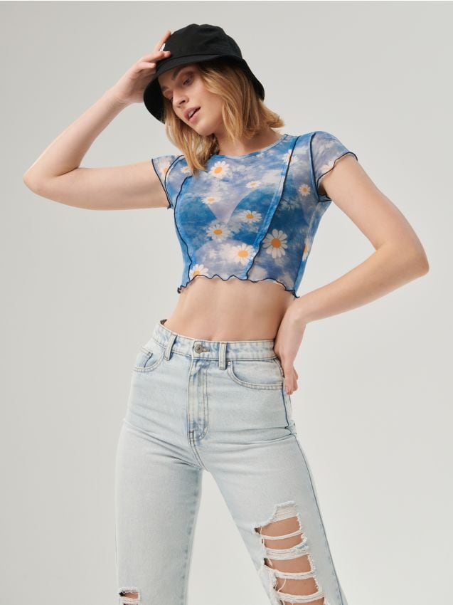 Crop top tie dye - SINSAY