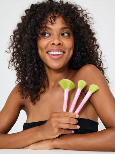 Set de 3 pensule de machiaj Grinch