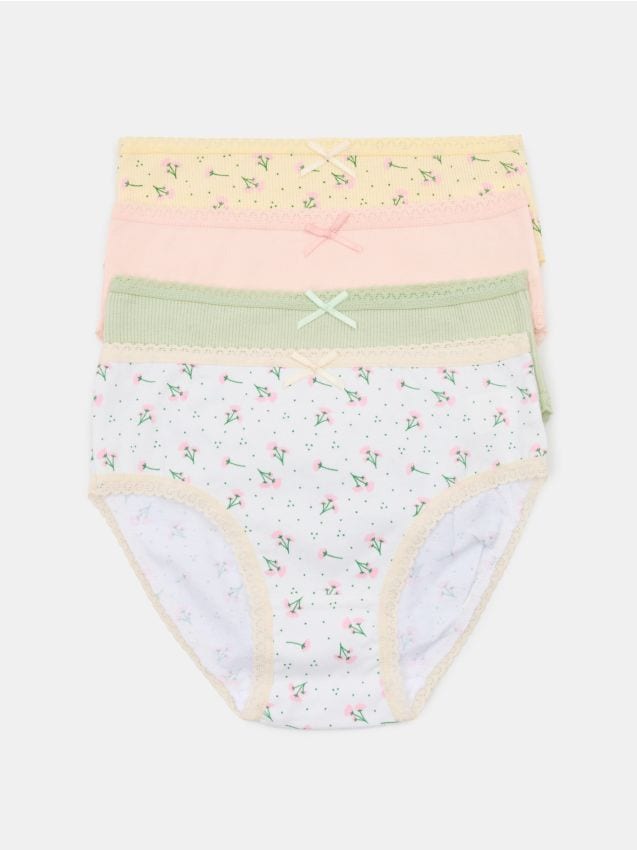 Sinsay - Bawełniane majtki 4 pack - wielobarwny