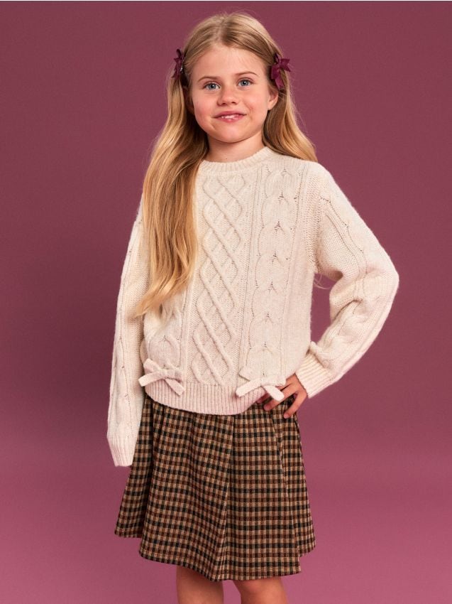 Sinsay - Fustă mini plisată, în carouri - multicolor