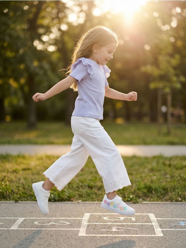 Sinsay - Tricou din tricot striat - albastru-pal