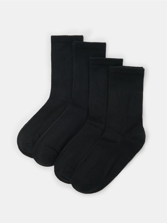 Sinsay - Súprava 4 párov ponožiek - čierna